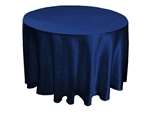 Navy Blue 108" Satin Round Tablecloth