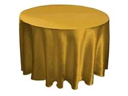 Gold 90" Satin Round Tablecloth
