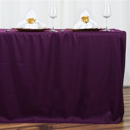 Econoline 6 foot Fitted Tablecloths - Eggplant