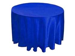 Wholesale Elegant Royal Blue 108" Satin Round Tablecloth for Events | RTLINENS