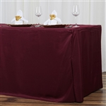 Econoline 8 foot Fitted Tablecloths - Burgundy