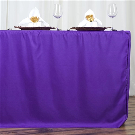 Econoline 6 foot Fitted Tablecloths - Purple