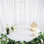 6 Tier Round Acrylic Glass Cup Cake Dessert Stand
