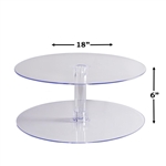2 Tier 18" Round Acrylic Cup Cake Dessert Stand