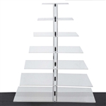 7 Tier Heavy Duty Acrylic Crystal Glass Cupcake Dessert Decorating Stand - Square