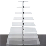8 Tier Heavy Duty Acrylic Crystal Glass Cupcake Dessert Decorating Stand - Square