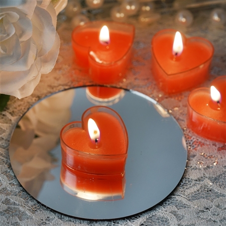 Heart Tealight Candles 12 Pack - Red