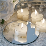 Heart Tealight Candles 12 Pack - White