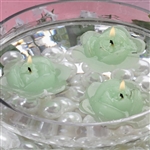 Floating Rose Candle 4 Pack - Green