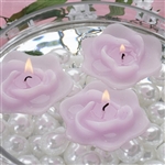Floating Rose Candle 4 Pack - Lavender