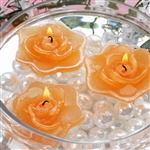 Floating Rose Candle 4 Pack - Tango