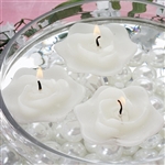 Floating Rose Candle 4 Pack - White