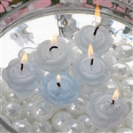Mini Floating Rose Candle 12 Pack - Blue