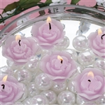 Mini Floating Rose Candle 12 Pack - Lavender