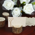 Vintage Natural Wooden Stump Placecard Holder - 4 Pack