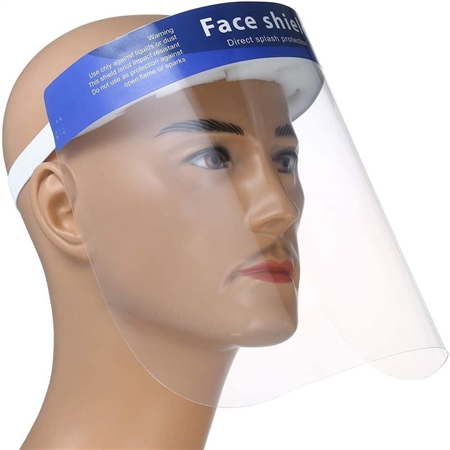 Protective Face Shield with Elastic Band and Comfort Sponge - Protects from Sneezing, Splash, Droplets