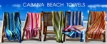 30x62 Terry Velour Cabana Stripe beach towels (assorted colors)