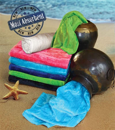 32x64 Silky Velour Beach Towels (assorted colors)