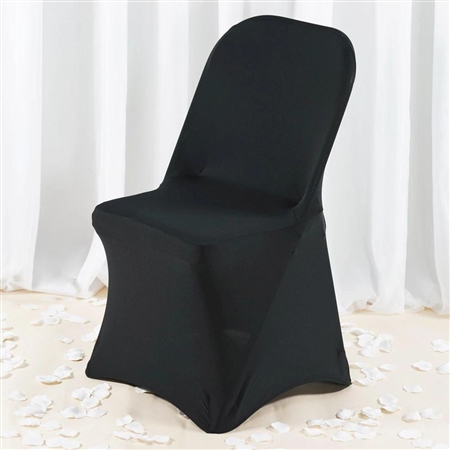 Premium Spandex Folding Chair Cover - Black