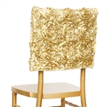 Grandiose Rosette Chair Caps (Square-Top) - Champagne