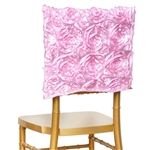 Grandiose Rosette Chair Caps (Square-Top) – Pink