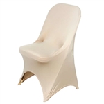 Spandex Champagne Chair Covers - Folding Chair Covers for Events | RazaTrade