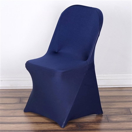 Chair Covers For Folding Chair / Spandex (Navy Blue) for Events | RazaTrade