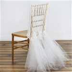 Ivory Bridal Wedding Party Lace And Tulle Tutu Chair Covers