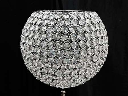 SHANGRI-LA 10" Ball x 37" Tall Acrylic Diamond Chandelier / Lamp