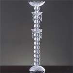 24" Tall Pillar Wedding Centerpiece Crystal Chandelier