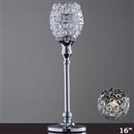 16" Tall Crystal Beaded Candle Holder Goblet Votive Tealight | RTLINENS