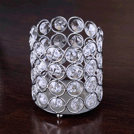 3.25" Dia x 3.5" Tall Exquisite Votive Tealight Crystal Candle Holder