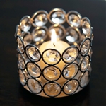 3.25" Dia x 2.75 Tall Bejeweled Blitz Votive Tealight Crystal Candle Holder