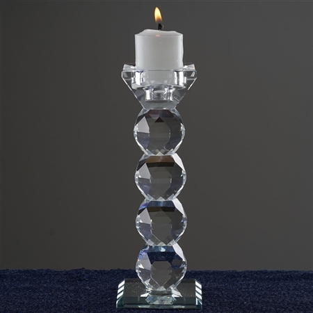 7" Gemcut Egyptian Handcrafted Crystal Glass Votive Candle Holder Table Top Wedding Centerpiece