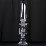 20" Tall Handcrafted Crystal Glass Tabletop Candelabra Baroque Taper Votive Candle Holder Centerpieces