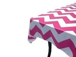Rental Chevron 60” x 120” Rectangular Tablecloth - Square Corners