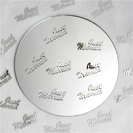 Metallic Foil Wedding-Party Just Married Confetti - 300 PCS- Silver