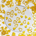 Metallic Foil Wedding-Party Heart Confetti - 300 PCS- Gold