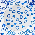 Metallic Foil Wedding-Party Heart Confetti - 300 PCS- Royal Blue