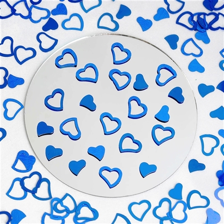 Metallic Foil Wedding-Party Heart Confetti - 300 PCS- Royal Blue