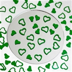 Metallic Foil Wedding-Party Heart Confetti - 300 PCS- Green