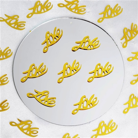 Metallic Foil Wedding-Party Love Confetti - 300 PCS- Gold