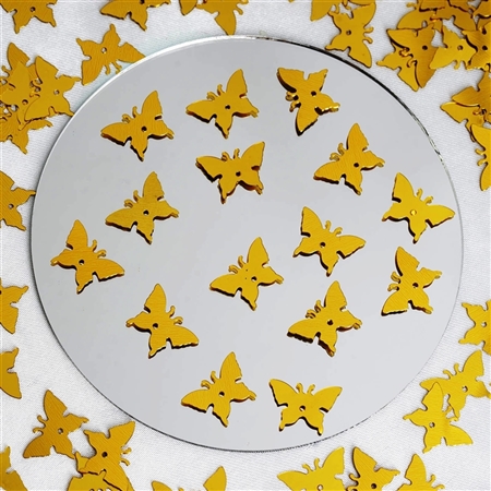 Metallic Foil Wedding-Party Butterfly Confetti - 300 PCS- Gold