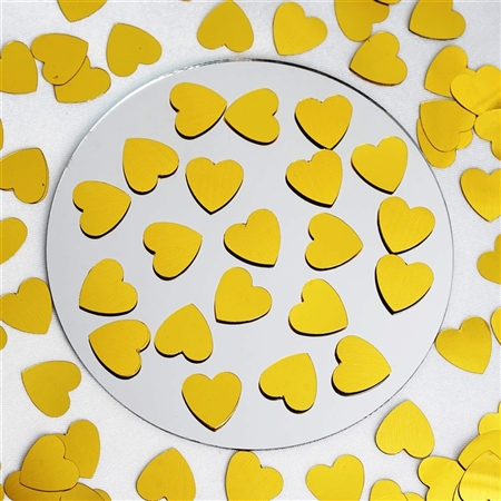 Dreamy Metallic Foil Wedding-Party Heart Confetti Sprinkles- 300 PCS-Gold