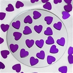 Dreamy Metallic Foil Wedding-Party Heart Confetti Sprinkles- 300 PCS-Purple