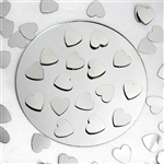 Dreamy Metallic Foil Wedding-Party Heart Confetti Sprinkles- 300 PCS-Silver | RTLINENS