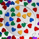 Dreamy Metallic Foil Wedding-Party Heart Confetti Sprinkles- 300 PCS-Assorted