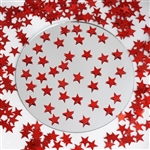 Twinkling Metallic Foil Wedding-Party Star Confetti Sprinkles-300 PCS-Red
