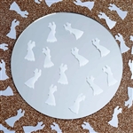 Metallic Foil Cute Dancing Couple Confetti Sprinkles-300PCS-White