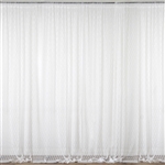 5ft x 10ft Fire Retardant Sheer Floral Lace Premium Curtain Panel Backdrops - Ivory - Set Of 2